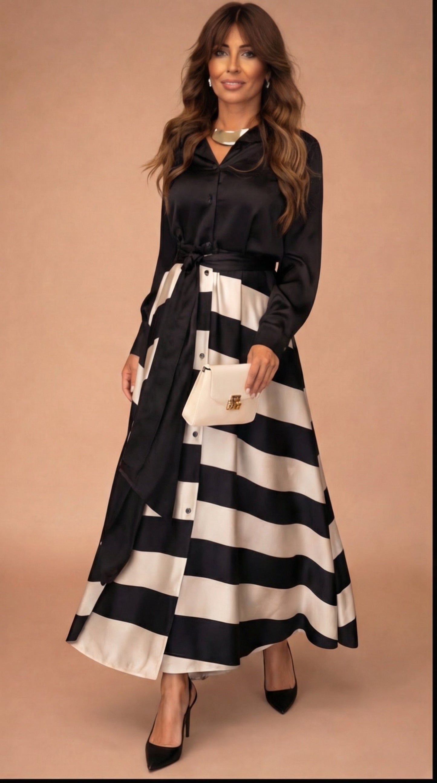 Vestido Elegance Rayas